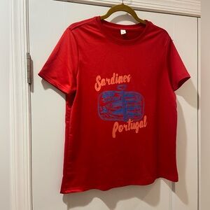 Portugal ❤️ T-Shirt Sardines Red Medium